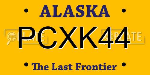 PCXK44 Alaska License Plate