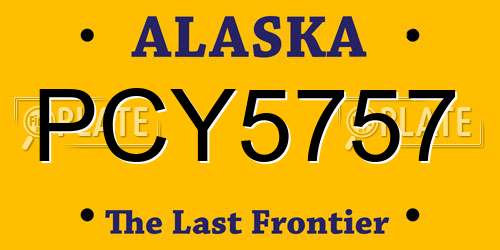 PCY5757 Alaska License Plate