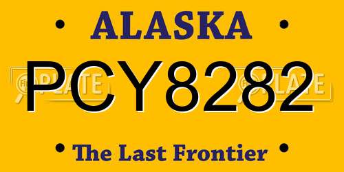 PCY8282 Alaska License Plate