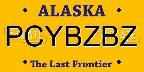 PCYBZBZ Alaska License Plate
