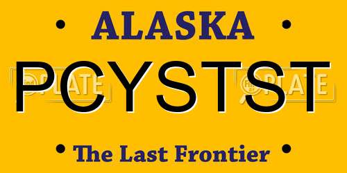 PCYSTST Alaska License Plate