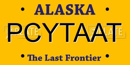 PCYTAAT Alaska License Plate
