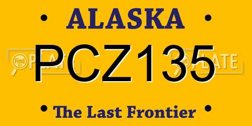 PCZ135 Alaska License Plate