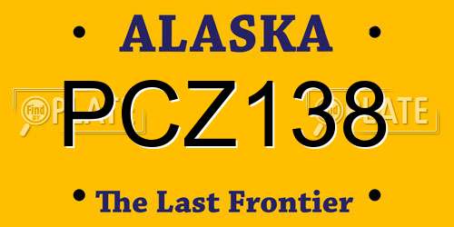 PCZ138 Alaska License Plate