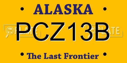 PCZ13B Alaska License Plate