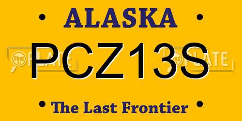 PCZ13S Alaska License Plate