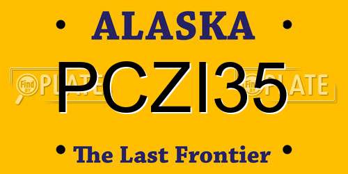 PCZI35 Alaska License Plate