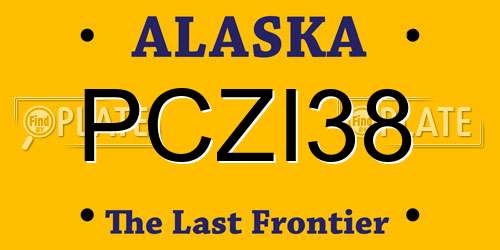 PCZI38 Alaska License Plate
