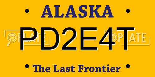 PD2E4T Alaska License Plate
