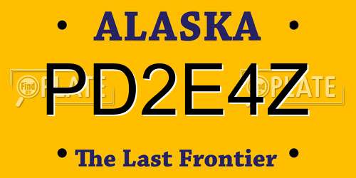 PD2E4Z Alaska License Plate
