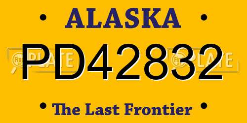 PD42832 Alaska License Plate