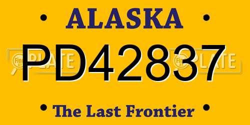 PD42837 Alaska License Plate