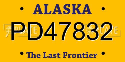 PD47832 Alaska License Plate