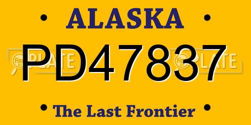 PD47837 Alaska License Plate