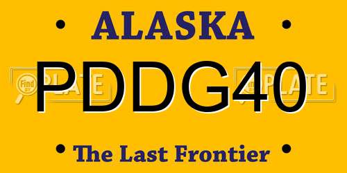 PDDG40 Alaska License Plate