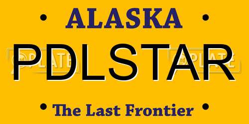 PDLSTAR Alaska License Plate