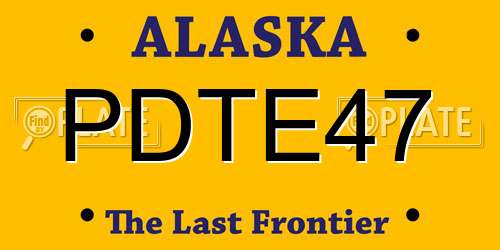 PDTE47 Alaska License Plate