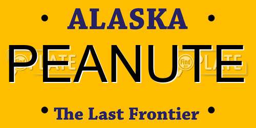 PEANUTE Alaska License Plate