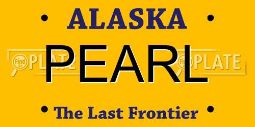 PEARL Alaska License Plate