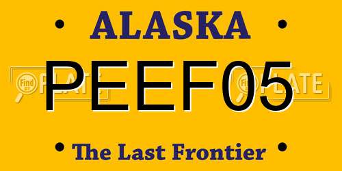 PEEF05 Alaska License Plate