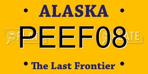 PEEF08 Alaska License Plate