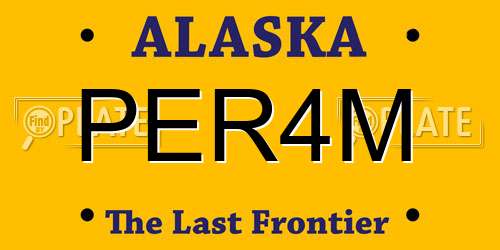 PER4M Alaska License Plate