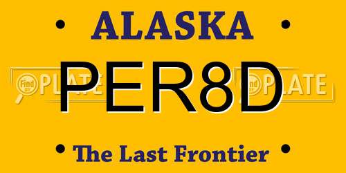 PER8D Alaska License Plate