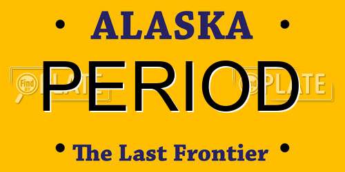 PERIOD Alaska License Plate
