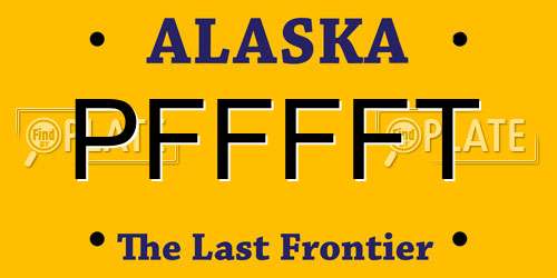 PFFFFT Alaska License Plate