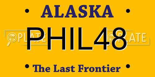 PHIL48 Alaska License Plate