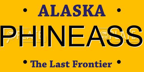 PHINEASS Alaska License Plate