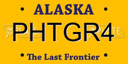 PHTGR4 Alaska License Plate