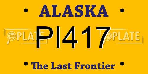 PI417 Alaska License Plate
