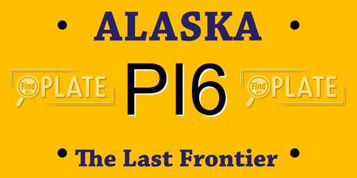 PI6 Alaska License Plate
