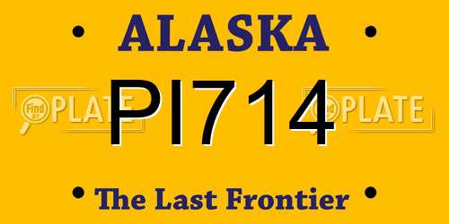 PI714 Alaska License Plate