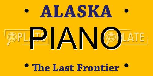 PIANO Alaska License Plate