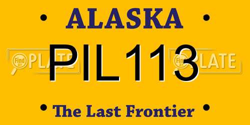 PIL113 Alaska License Plate