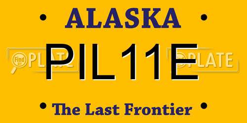 PIL11E Alaska License Plate
