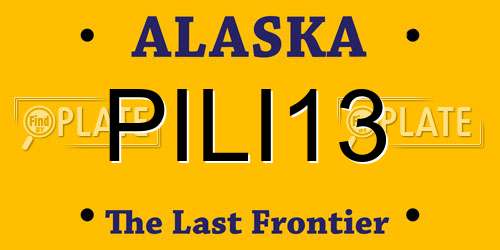 PILI13 Alaska License Plate