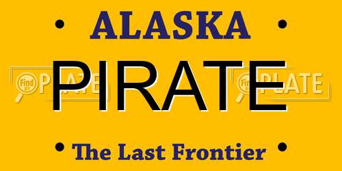 PIRATE Alaska License Plate