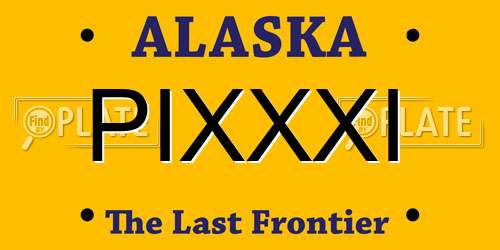 PIXXXI Alaska License Plate