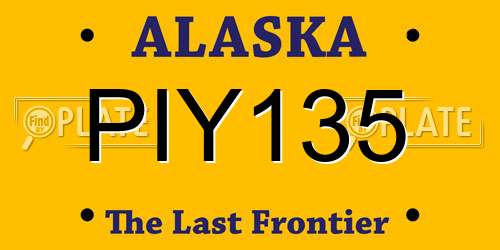 PIY135 Alaska License Plate