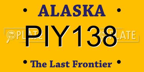 PIY138 Alaska License Plate