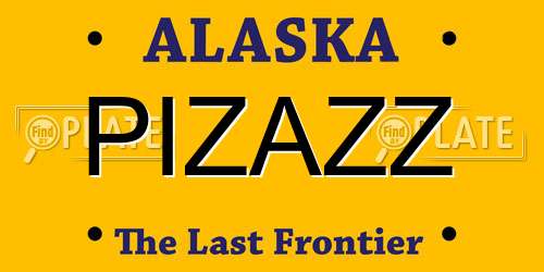 PIZAZZ Alaska License Plate