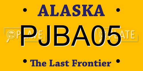 PJBA05 Alaska License Plate