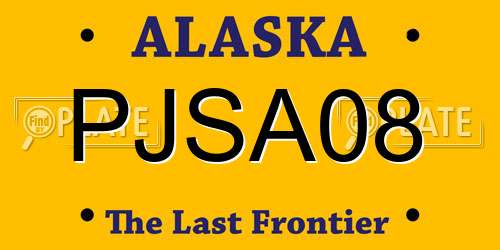 PJSA08 Alaska License Plate