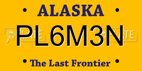 PL6M3N Alaska License Plate