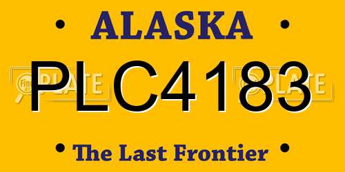PLC4183 Alaska License Plate
