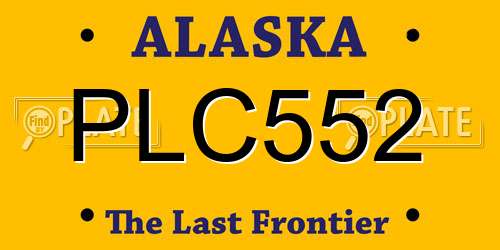 PLC552 Alaska License Plate