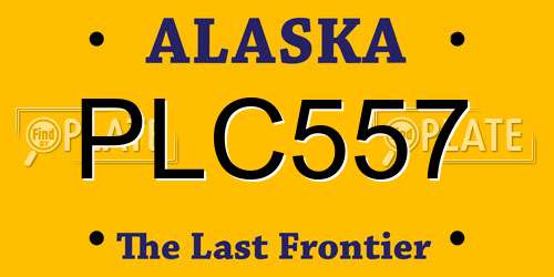 PLC557 Alaska License Plate